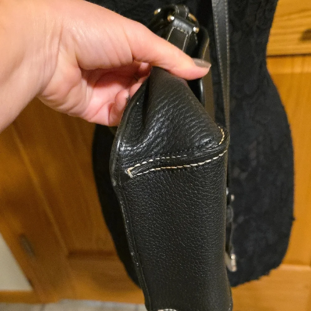 Dooney & Bourke Black Pebbled Leather Crossbody Bag